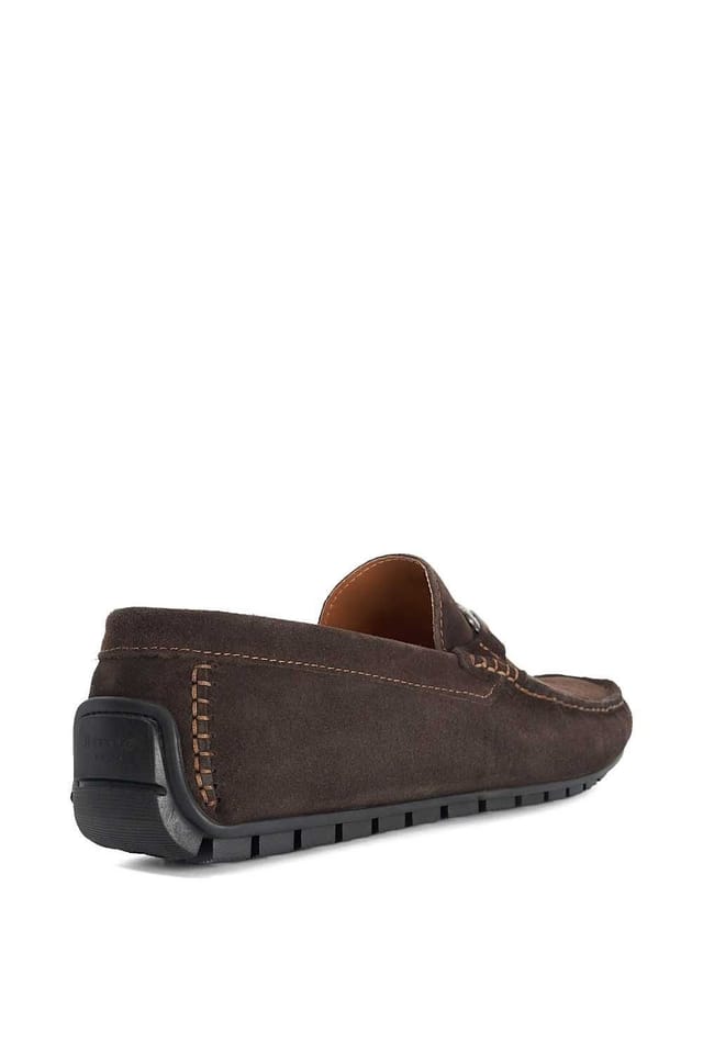 Dune London Dune London Men's Wide Fit 'Brackon' Suede Slip-On Shoes in Brown - 3
