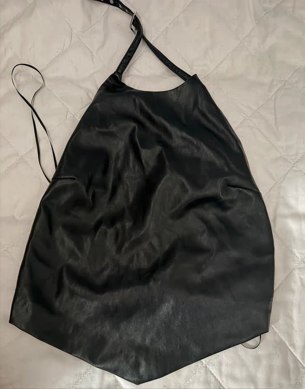 Bershka Belt up detail open back halter neck