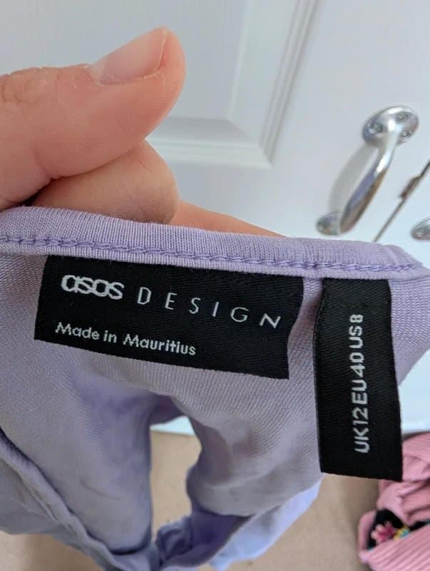 ASOS Design ASOS button lilac button crop top