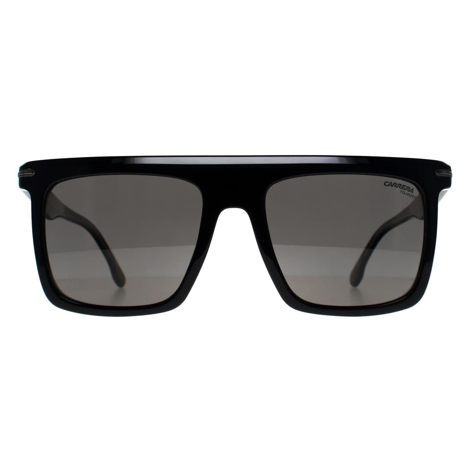 Carrera Carrera Men's Rectangle Black Dark Ruthenium Grey Polarized 359/S