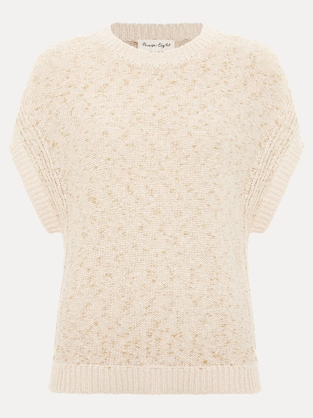 Phase Eight Phase Eight Women's Janet Relaxed Textured Tank Top in Ecru - 2