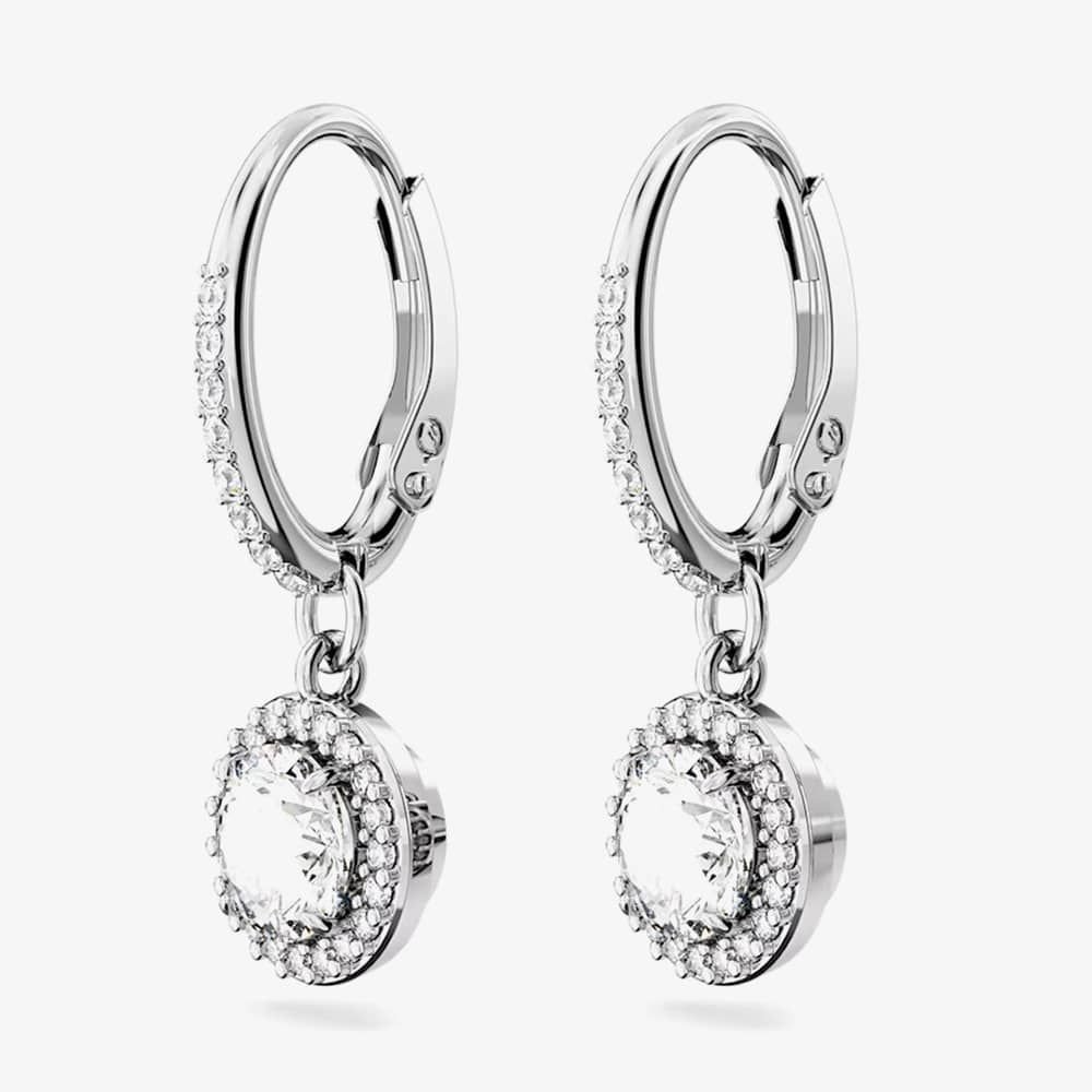 Swarovski Swarovski Women's Constella Silver Dropper Hoop Earrings 5636270 - 3