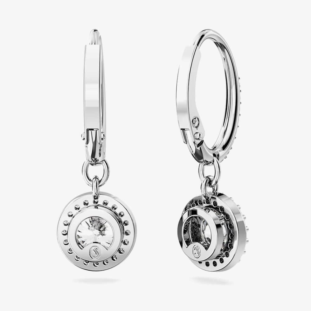 Swarovski Swarovski Women's Constella Silver Dropper Hoop Earrings 5636270 - 4