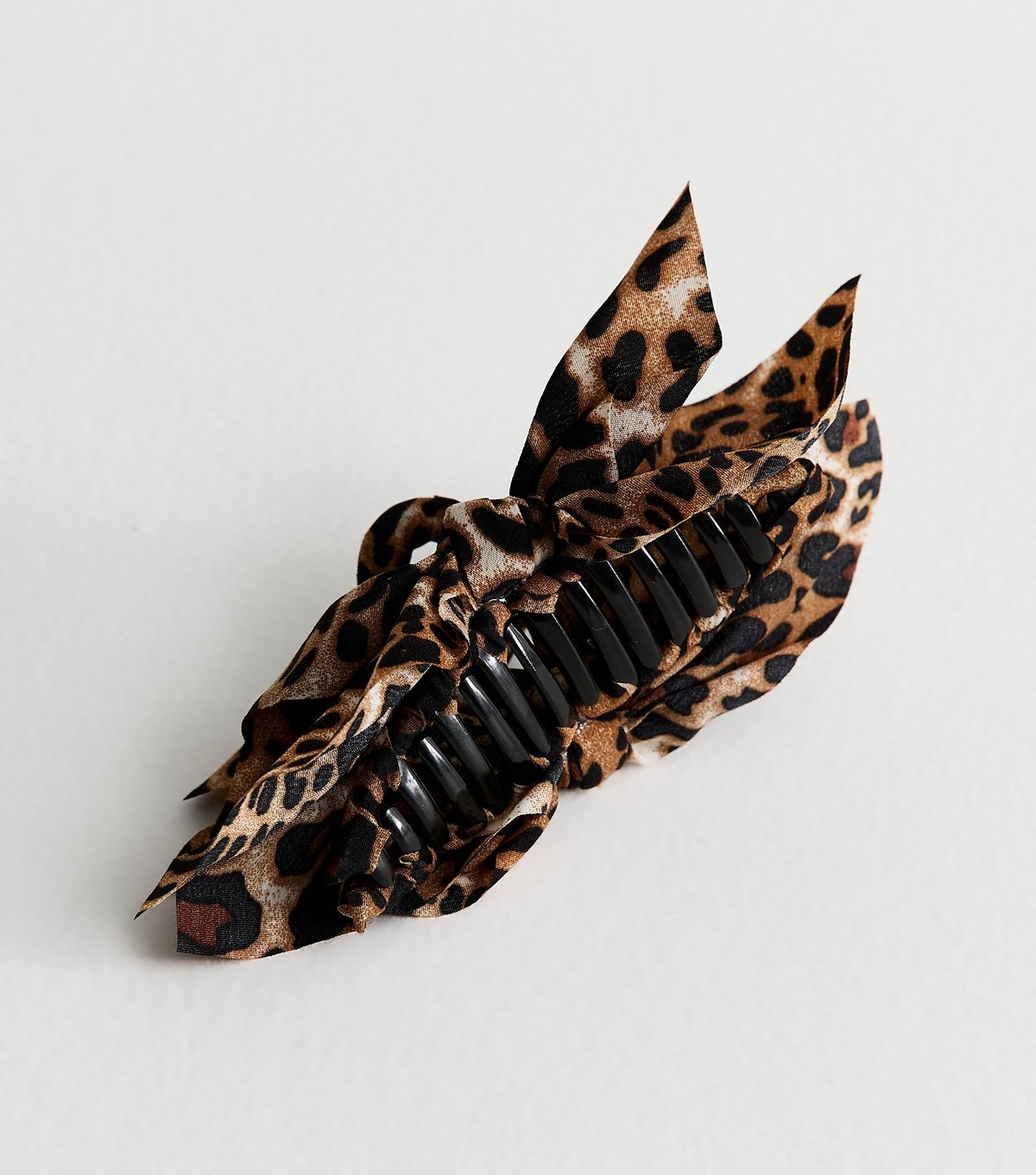 New Look Brown Leopard Print Bow Appliqued Hair Clip New Look - 3
