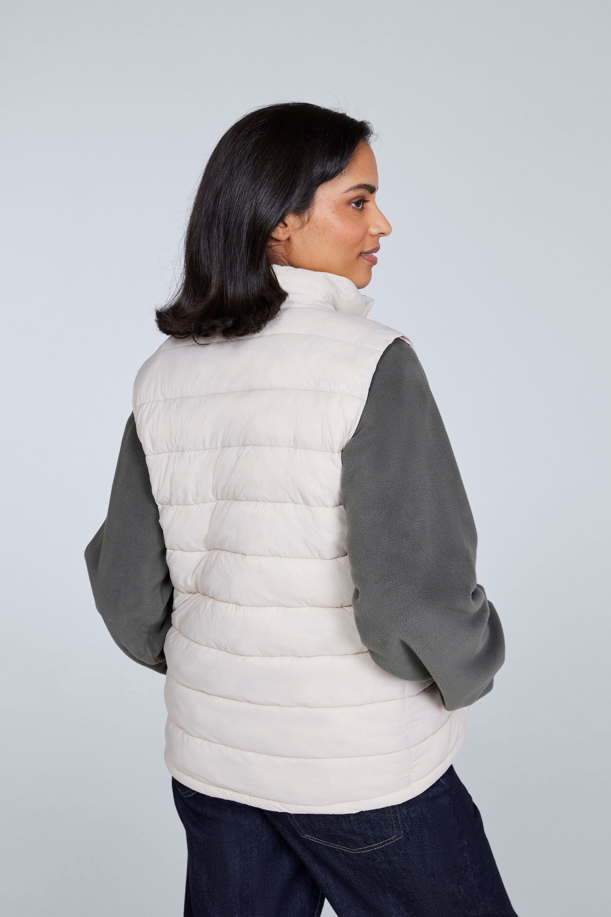 Animal Animal Women's 'Light Cosi' Lightweight Water Resistant PFC Free Warm Padded Gilet in Beige - 3