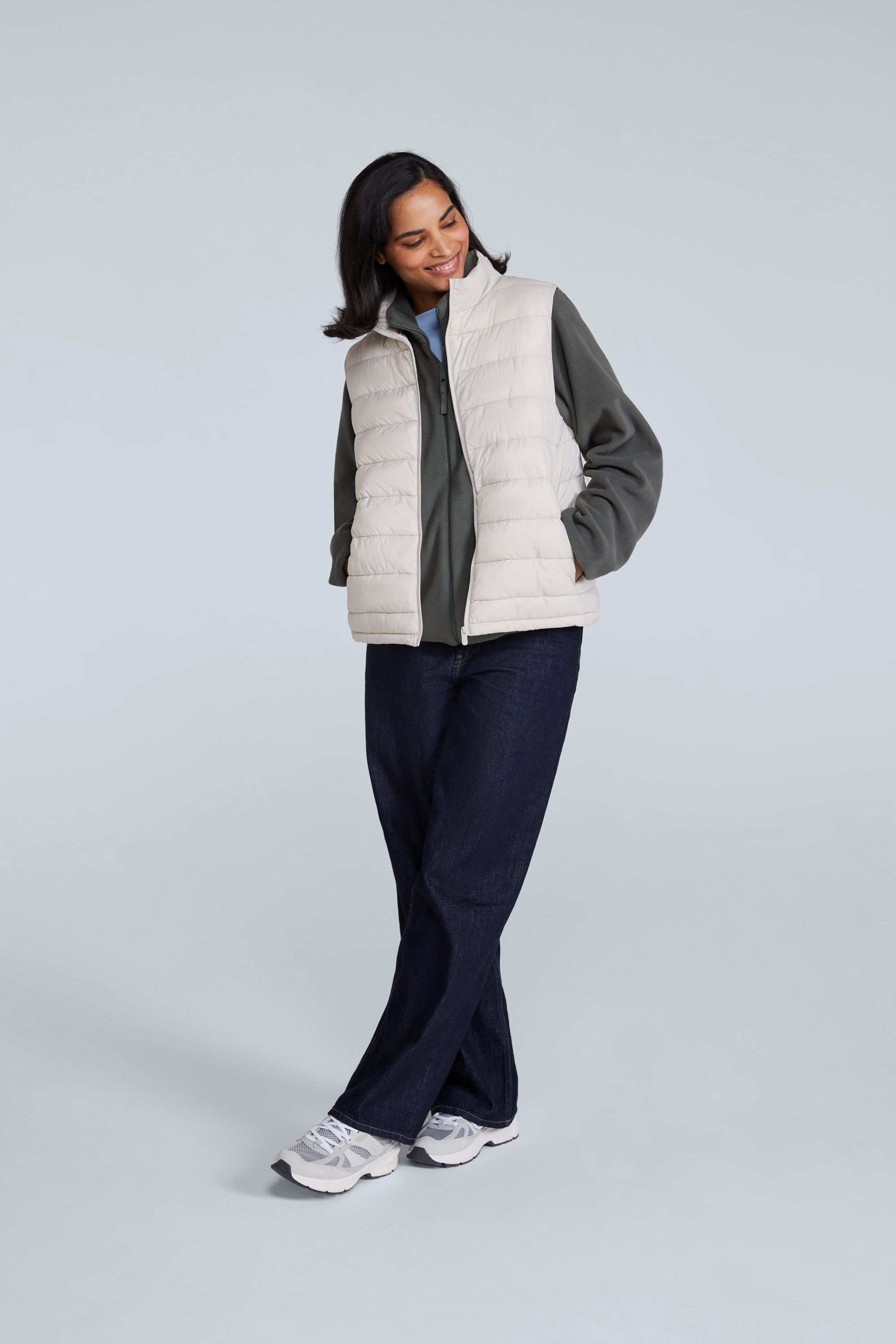 Animal Animal Women's 'Light Cosi' Lightweight Water Resistant PFC Free Warm Padded Gilet in Beige - 4