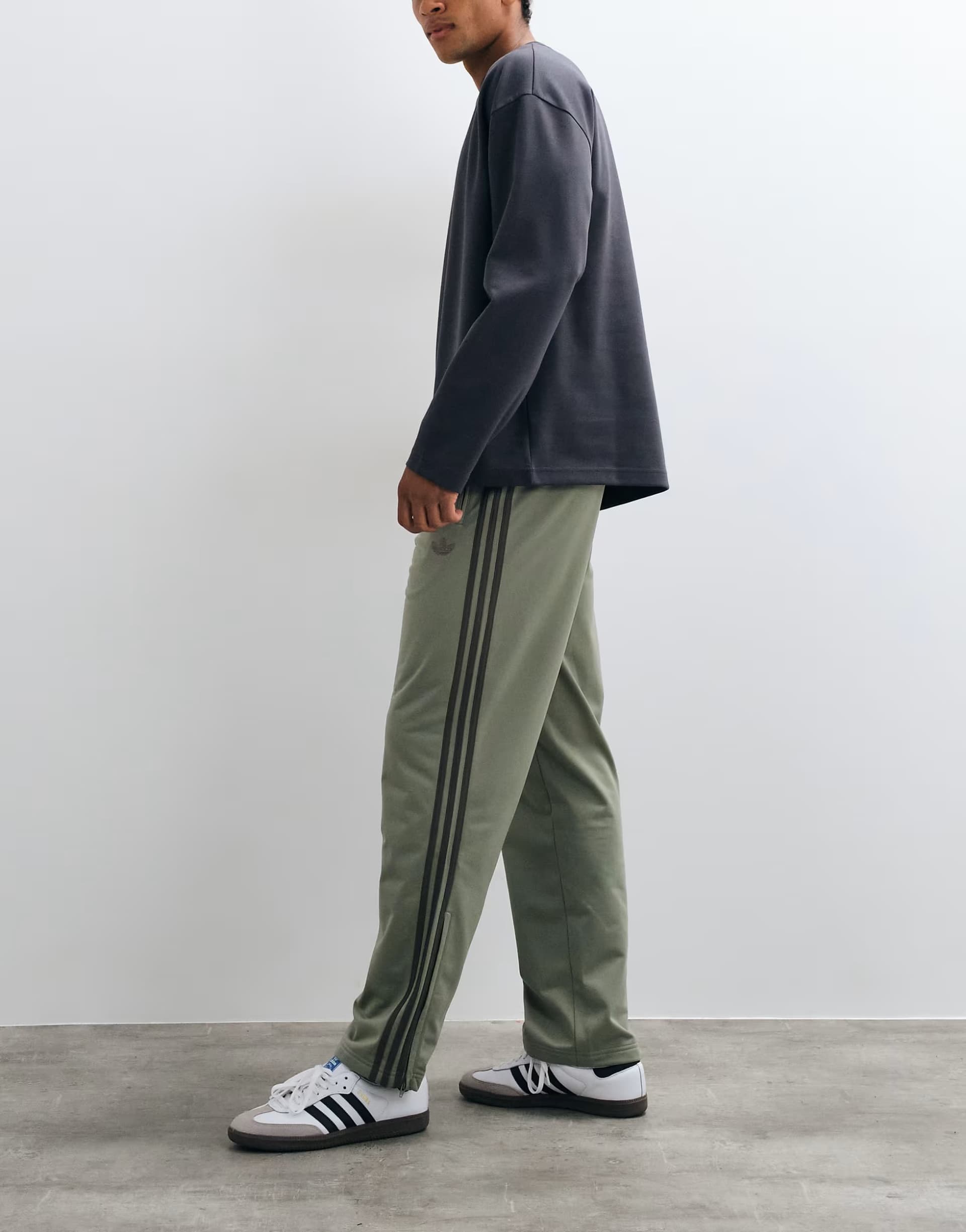 ASOS adidas Originals Firebird track pants in silver pebble