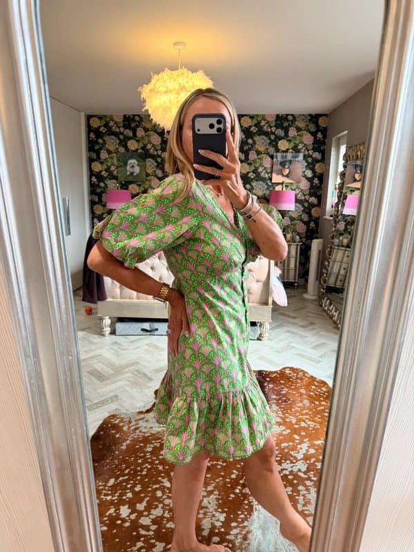 Never Fully Dressed Never Fully Dressed fully lined cotton dress with fab sleeves size 12