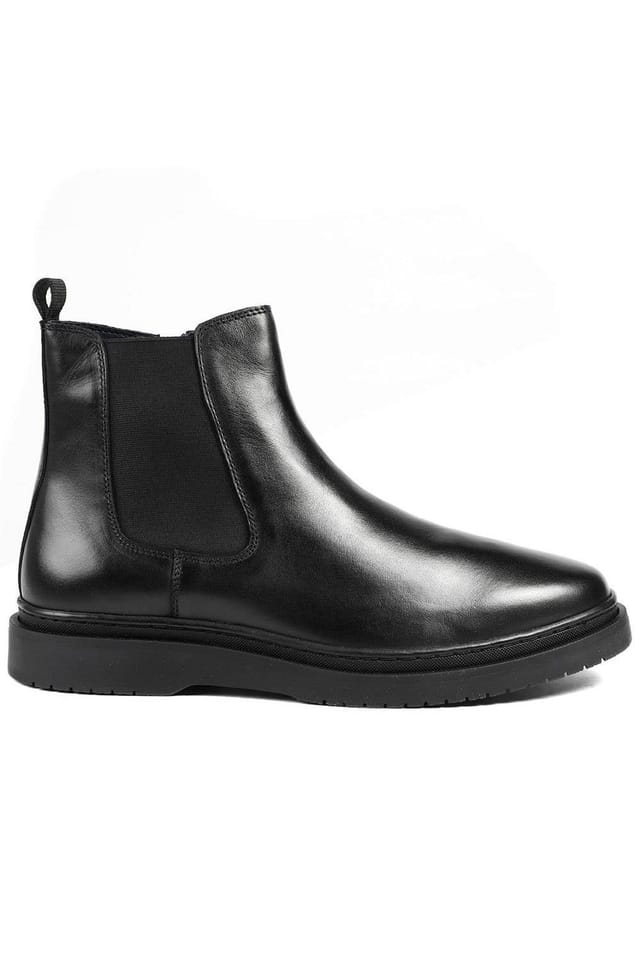 Jones Bootmaker Jones Bootmaker Men's Gregory Warm Lined Leather Chelsea Boots in Black - 2