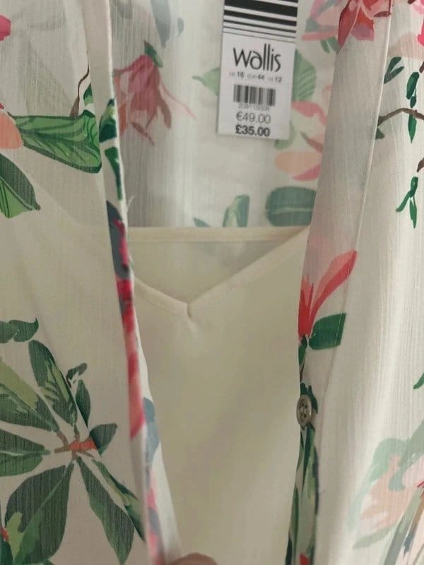 New Look Multi-Colour Floral Chiffon Blouse & Vest Set