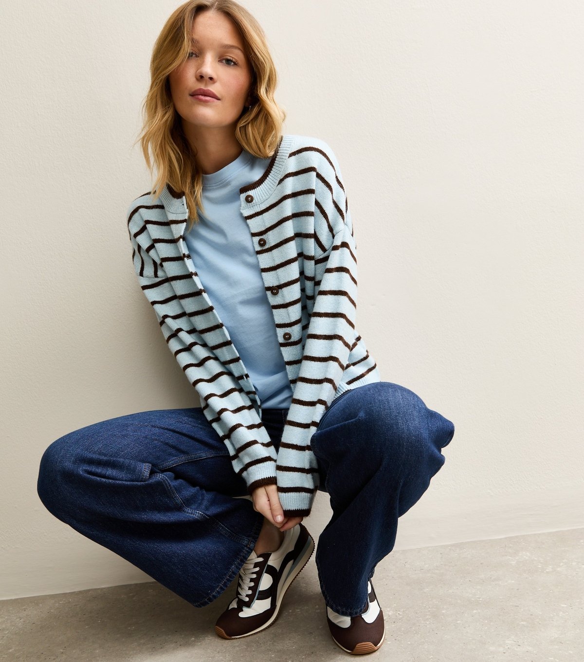 New Look Women's Light Blue Cotton Crew Neck T-Shirt New Look - 3