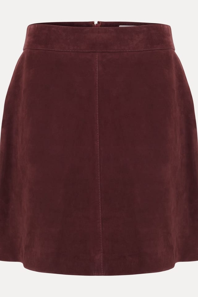 Phase Eight Phase Eight Women's Roselle Suede Mini Skirt in Maroon - 2