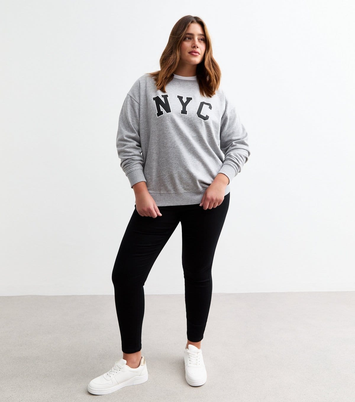 New Look Women's Plus Size Black Mid Rise Lift & Shape Emilee Jeggings Curves New Look - 4