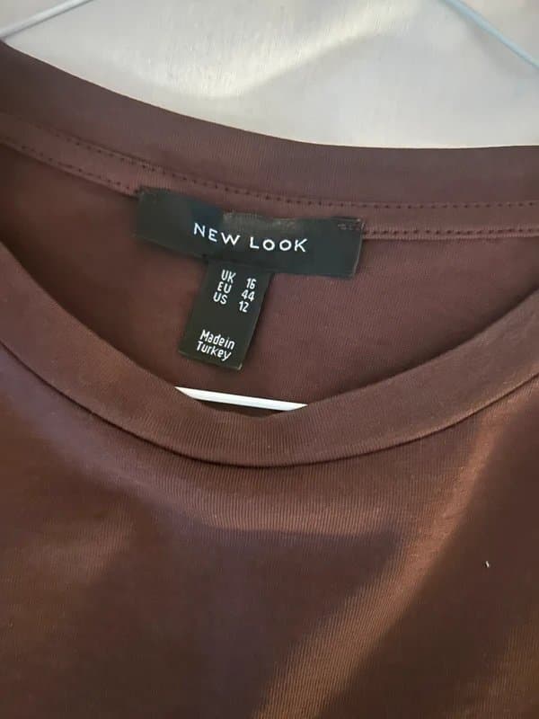 New Look New look brown lace hem tee