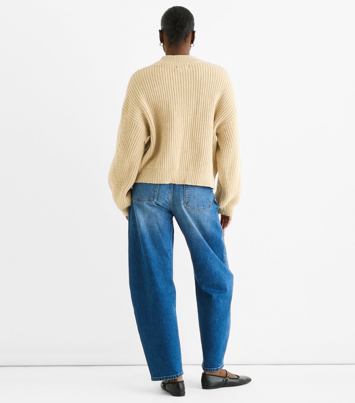 Gini London Women's Cream Textured Knit Jumper Gini London New Look - 4