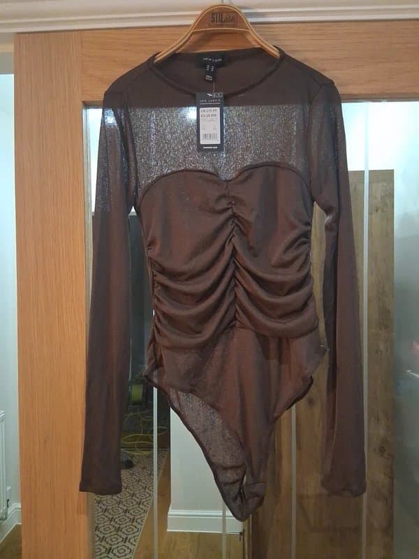 New Look Bodysuit with ruched panels size 14