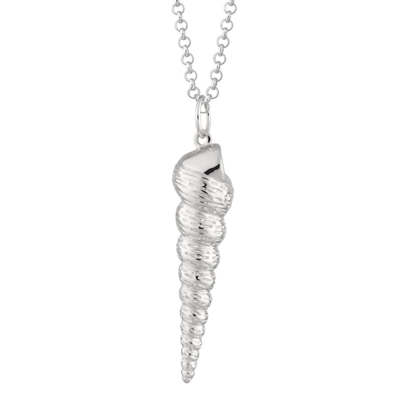Gold Trip Gold Trip Women's Turret Seashell Pendant in Silver - 1