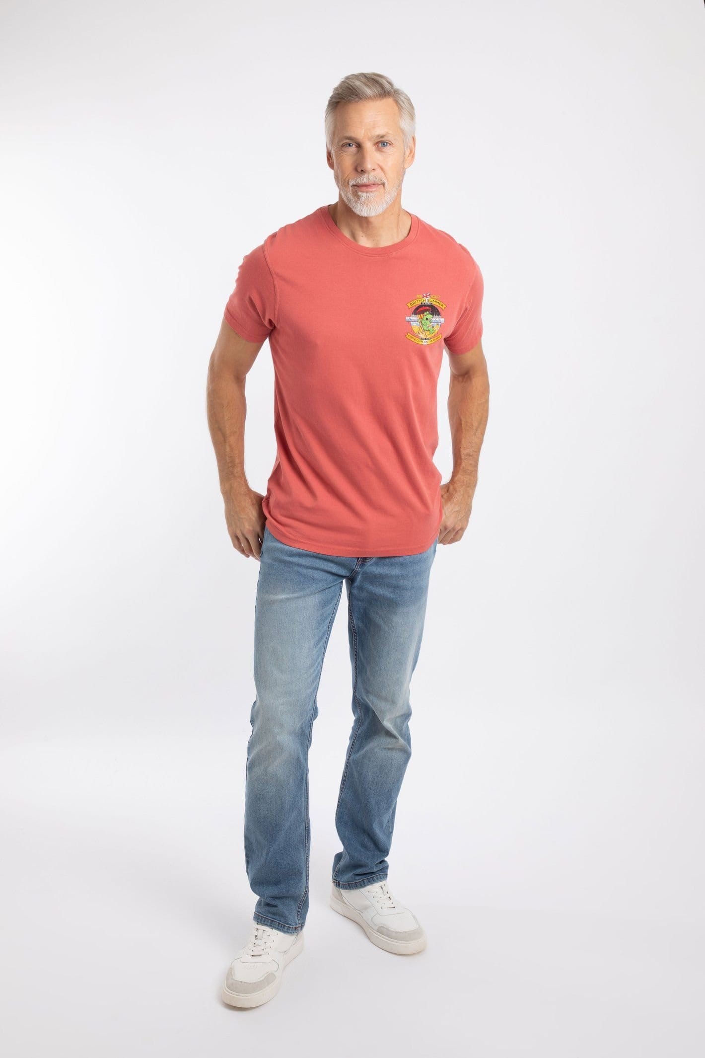 Weird Fish Weird Fish Men's Cod & Chips Artist T-Shirt in Light Red - 4