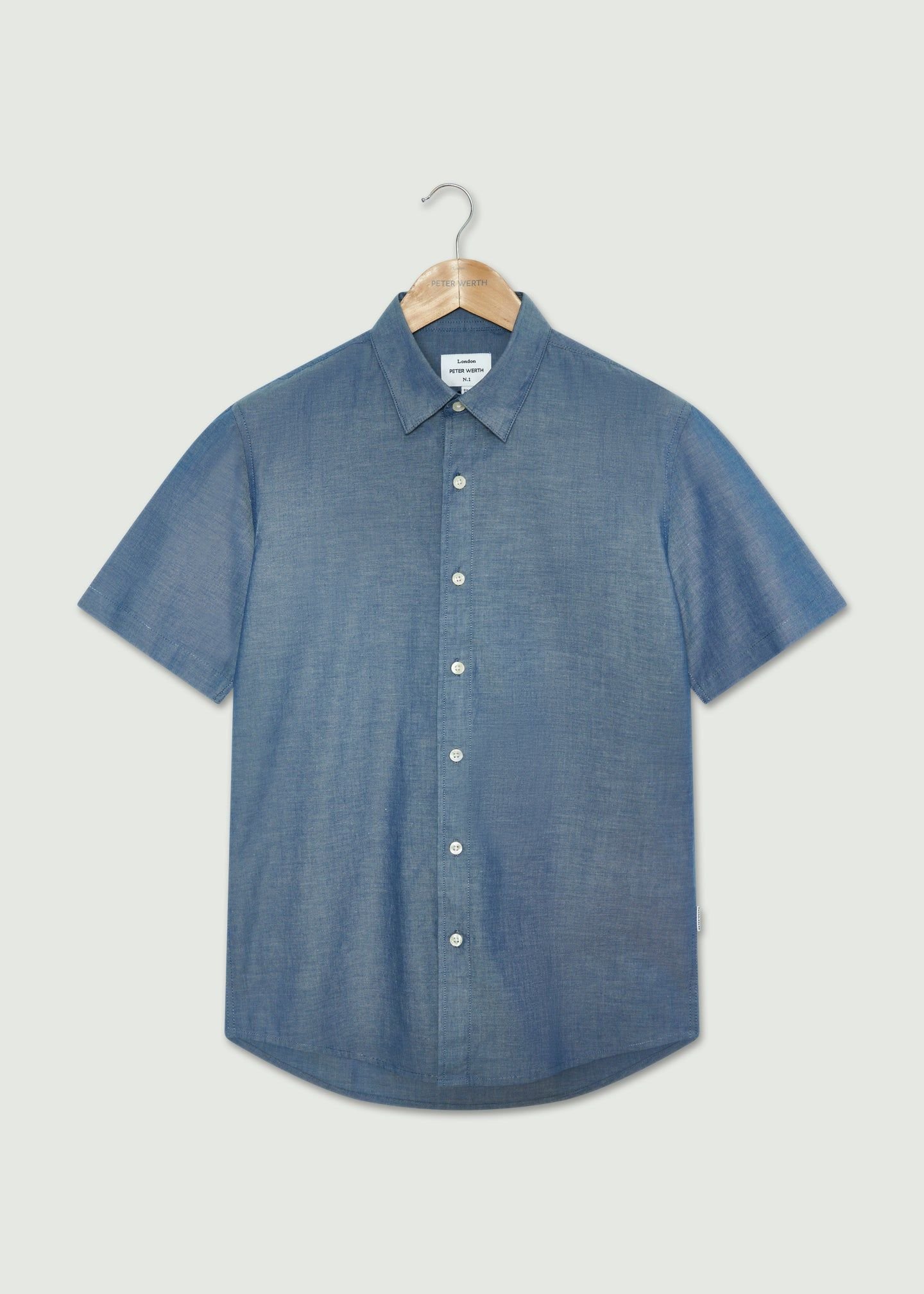 Peter Werth Peter Werth Men's Scrutton SS Shirt in Indigo - 2