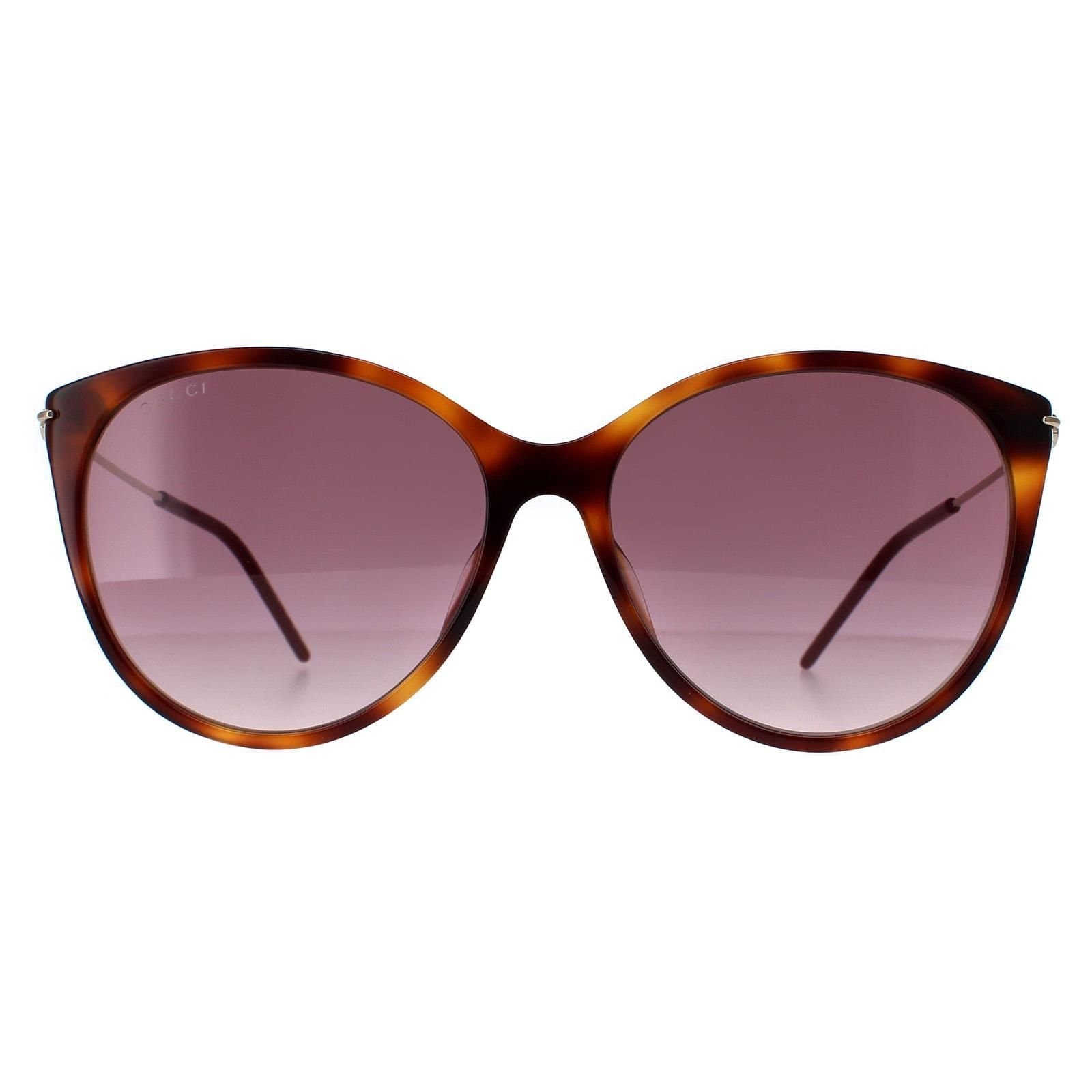 Gucci Gucci Women's Cat Eye Havana Gold Red Gradient GG1268S in Brown