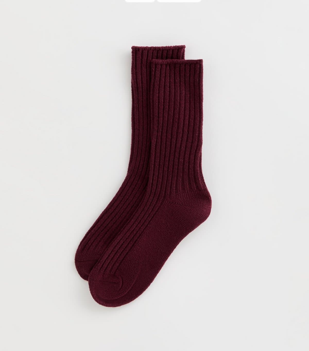 New Look New Look Burgundy Ribbed Lounge Socks