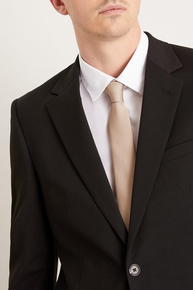 Burton Burton Men's Champagne Slim Tie - 3