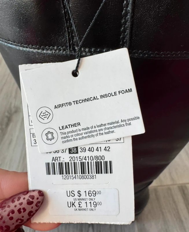 Zara Zara genuine leather knee high heeled boots - 1