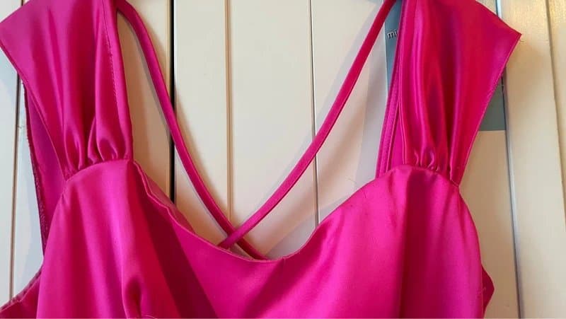 ASOS asos pink satin dress