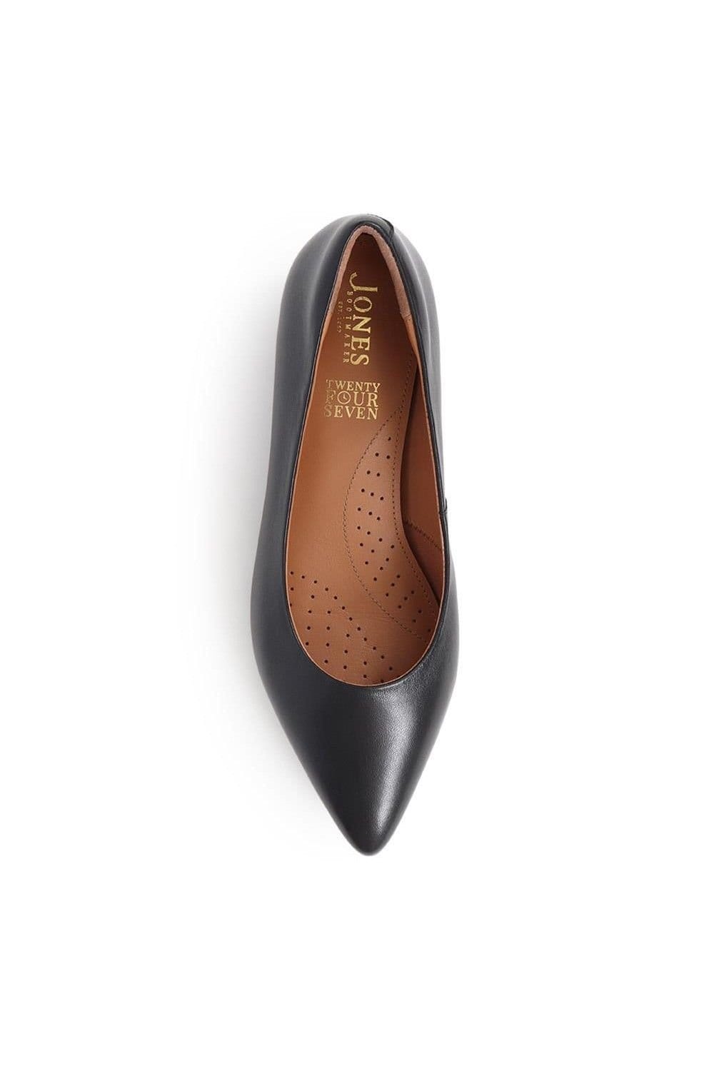 Jones Bootmaker Jones Bootmaker Women's Sunstone Wide Leather Court Shoes in Black - 4