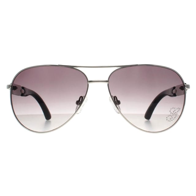 GUESS Guess Women's Aviator Silver Smoke Gradient GU7295 - 2