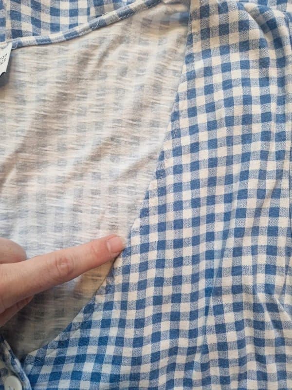 ASOS Asos oversized blue gingham playsuit 100% cotton size 16