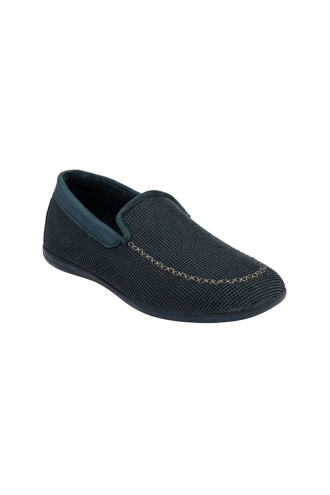 Lotus Lotus Men's Navy Corduroy Full Shoe Slippers