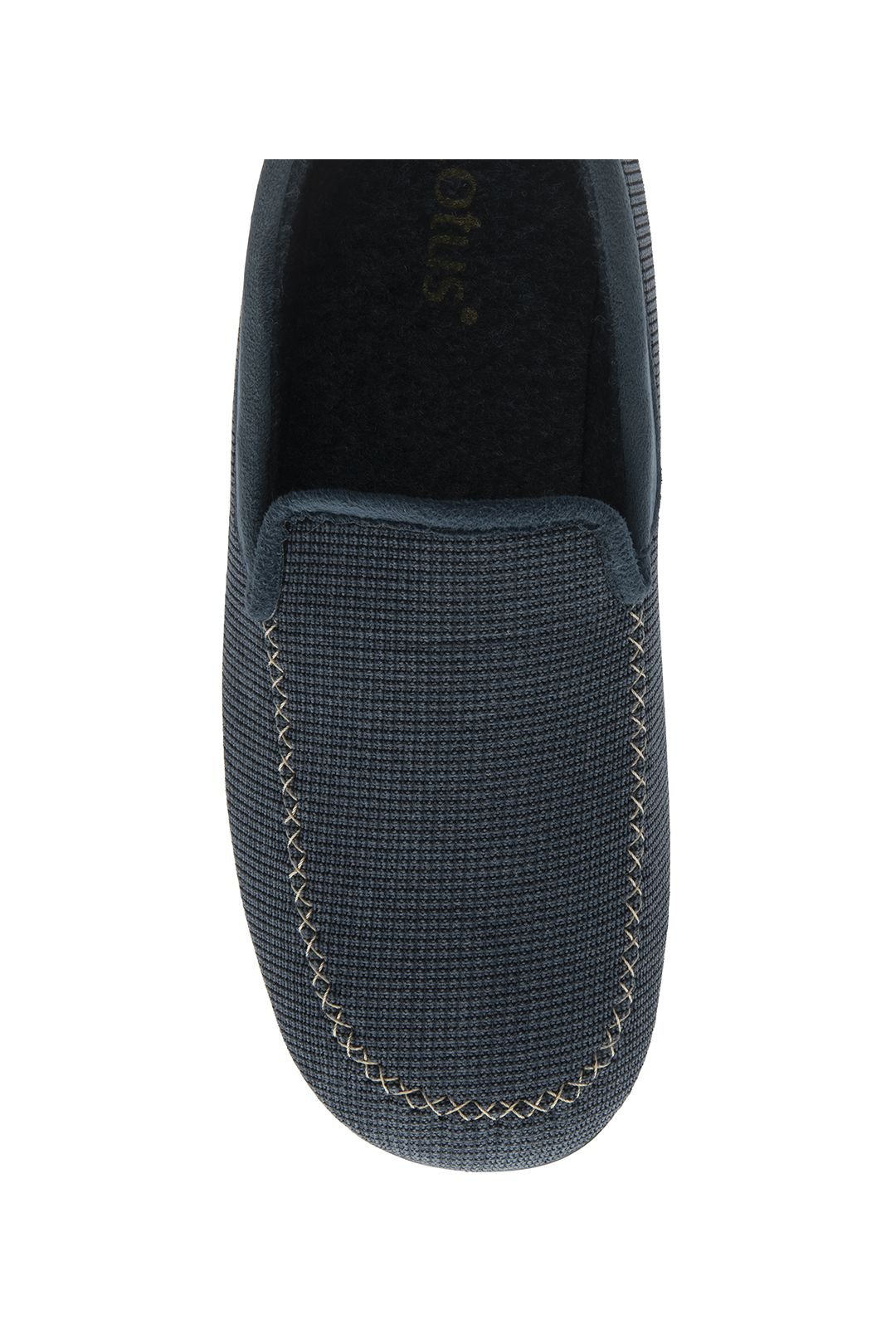Lotus Lotus Men's 'Francisco' Textile Full Shoe Slippers in Navy - 4