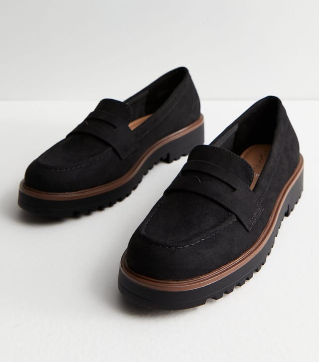 New Look Women's Black Suedette Chunky Loafers New Look - 2