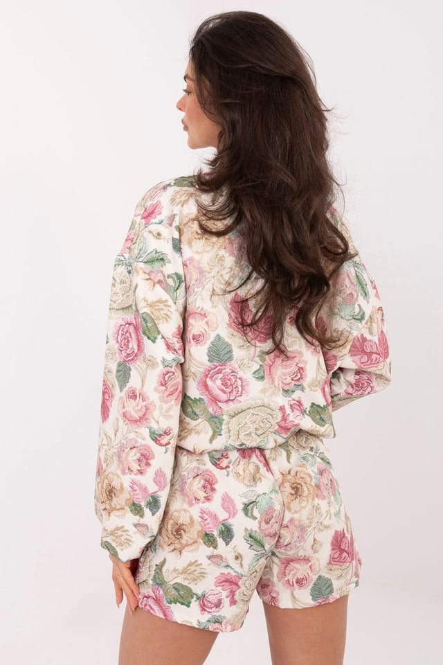 Love Lace Love Lace Women's Floral Printed Lightweight Bomber Jacket in Pink - 3