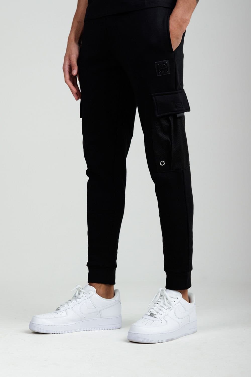 Foray Foray Men's Multi Pocket Utility Cargo Joggers in Black