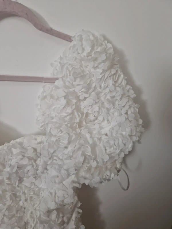 Asos luxe Asos luxe 10 white petal lace up dress bridal