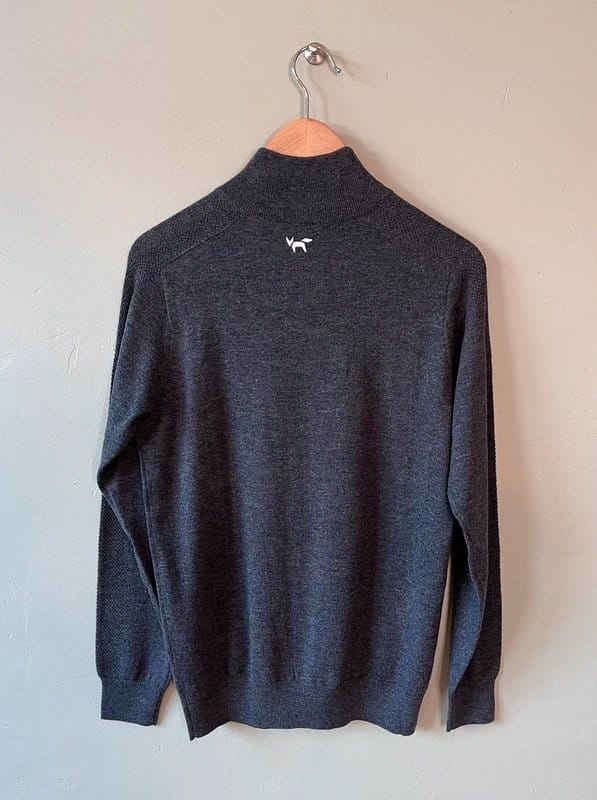 Wolsey Wolsey Jumper Sweater Grey Size S 38-40” Chest Quarter Zip 100% Merino Wool Brand New - 1