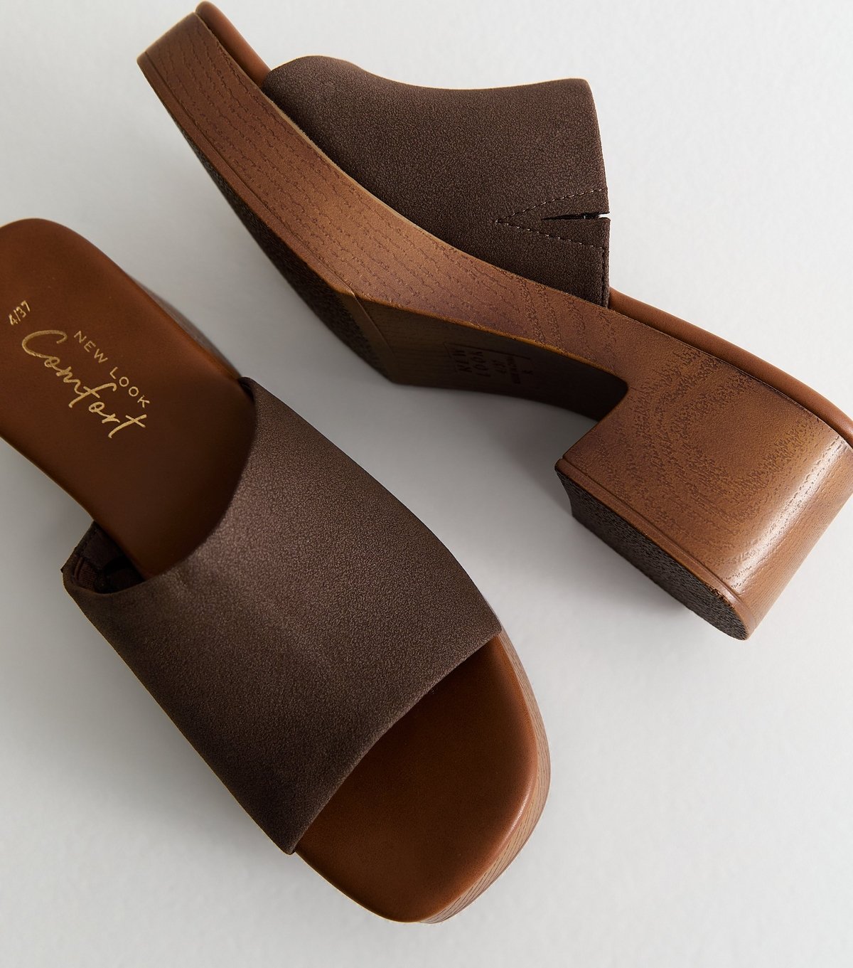 New Look Women's Brown Clog Mule Sandals New Look - 3