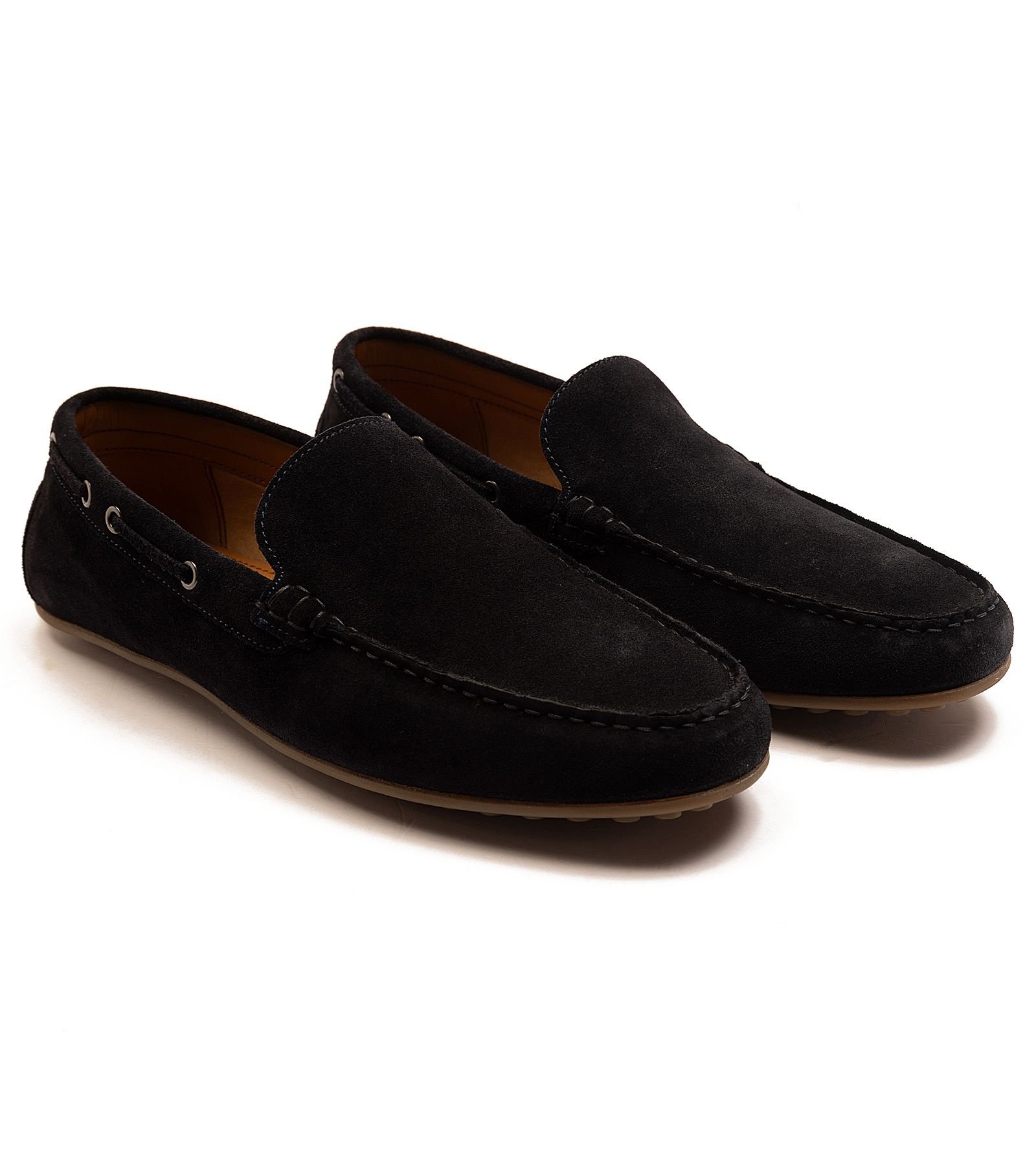Thomas Crick Thomas Crick Men's 'DUVAL' Suede Leather Slip-on Casual Loafer Shoes in Navy - 4