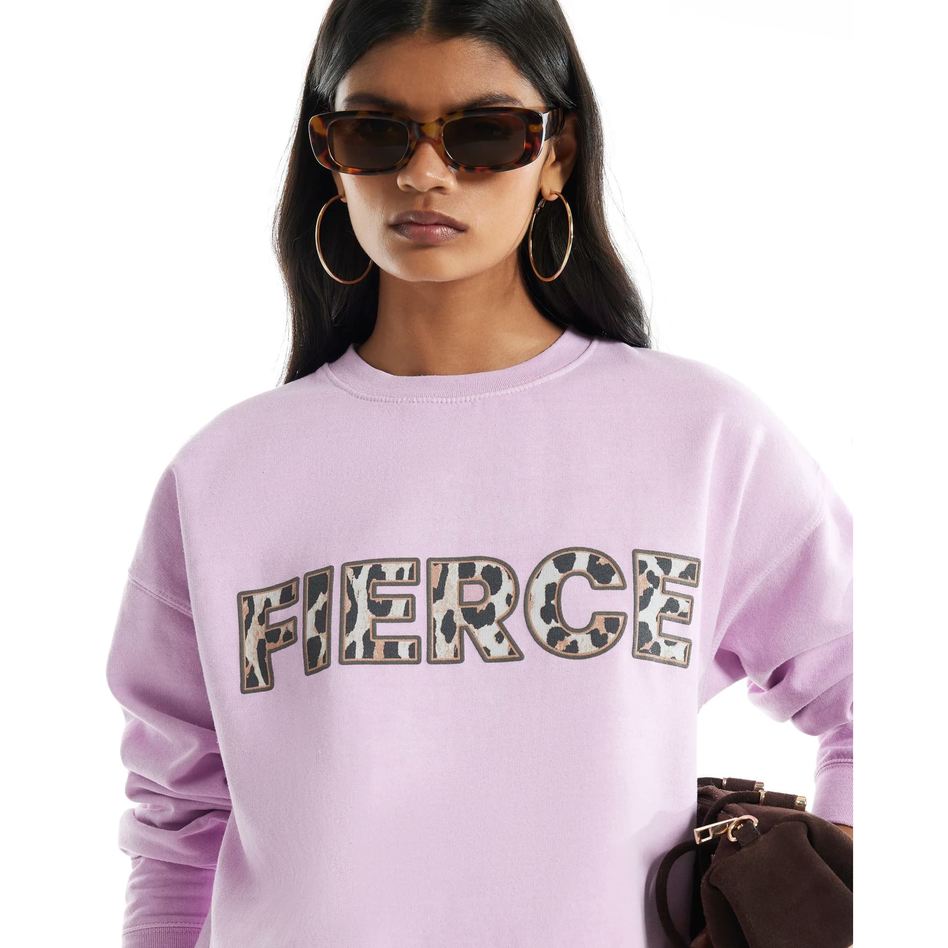 River Island River Island Womens Purple Fierce Sweatshirt