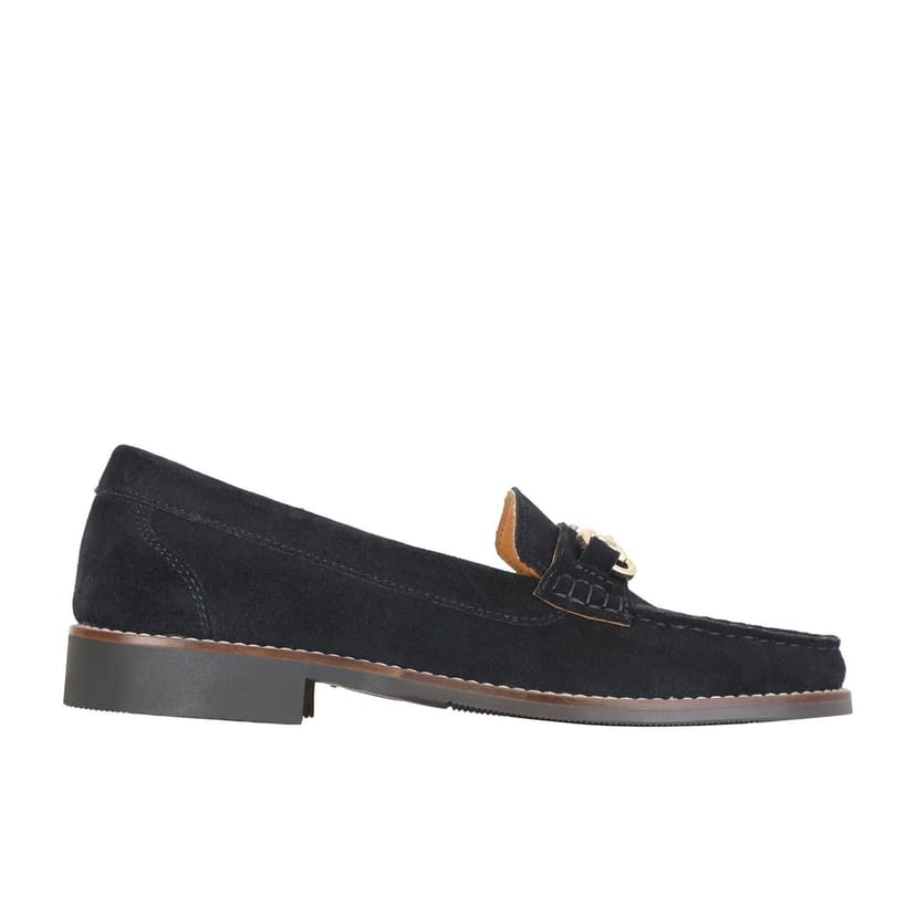 Moretta Moretta Women's Rosa Suede Loafers in Navy - 1
