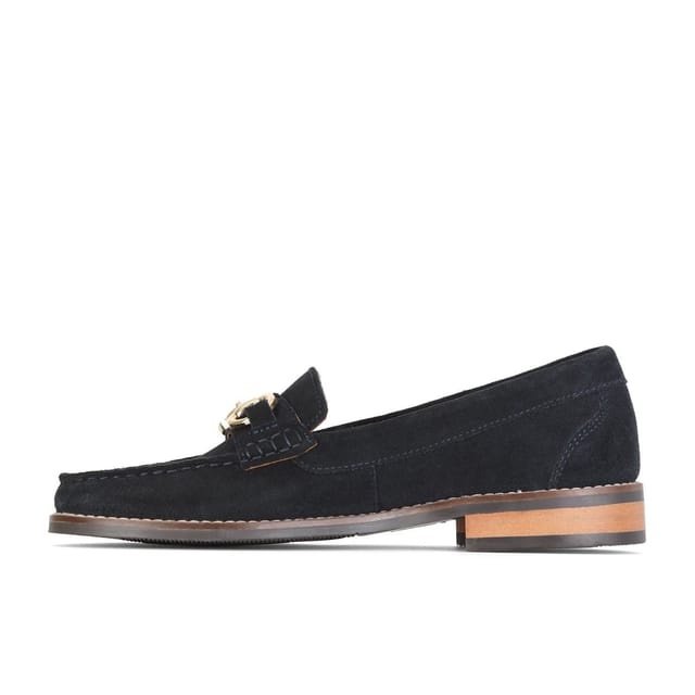 Moretta Moretta Women's Rosa Suede Loafers in Navy - 2