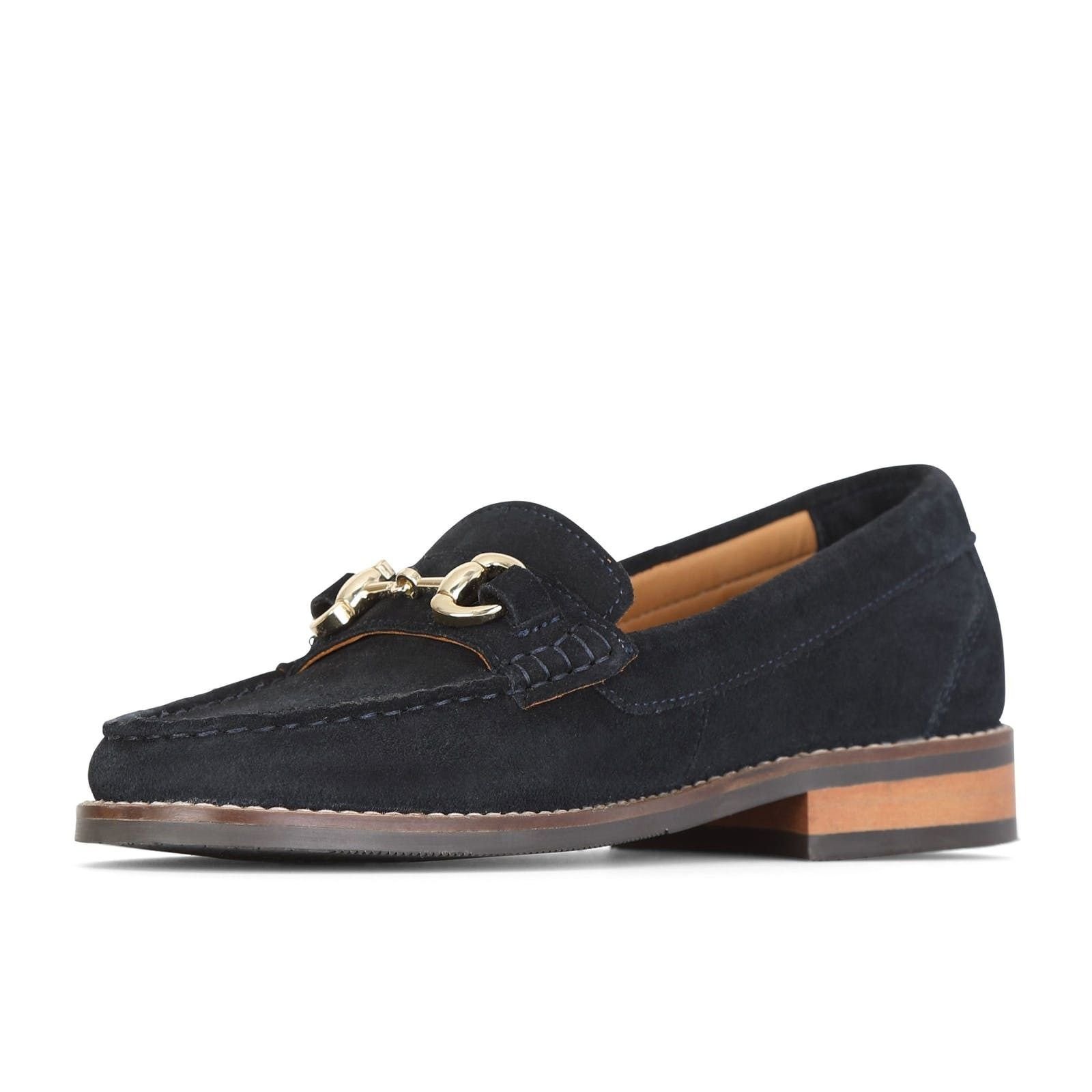 Moretta Moretta Women's Rosa Suede Loafers in Navy - 3