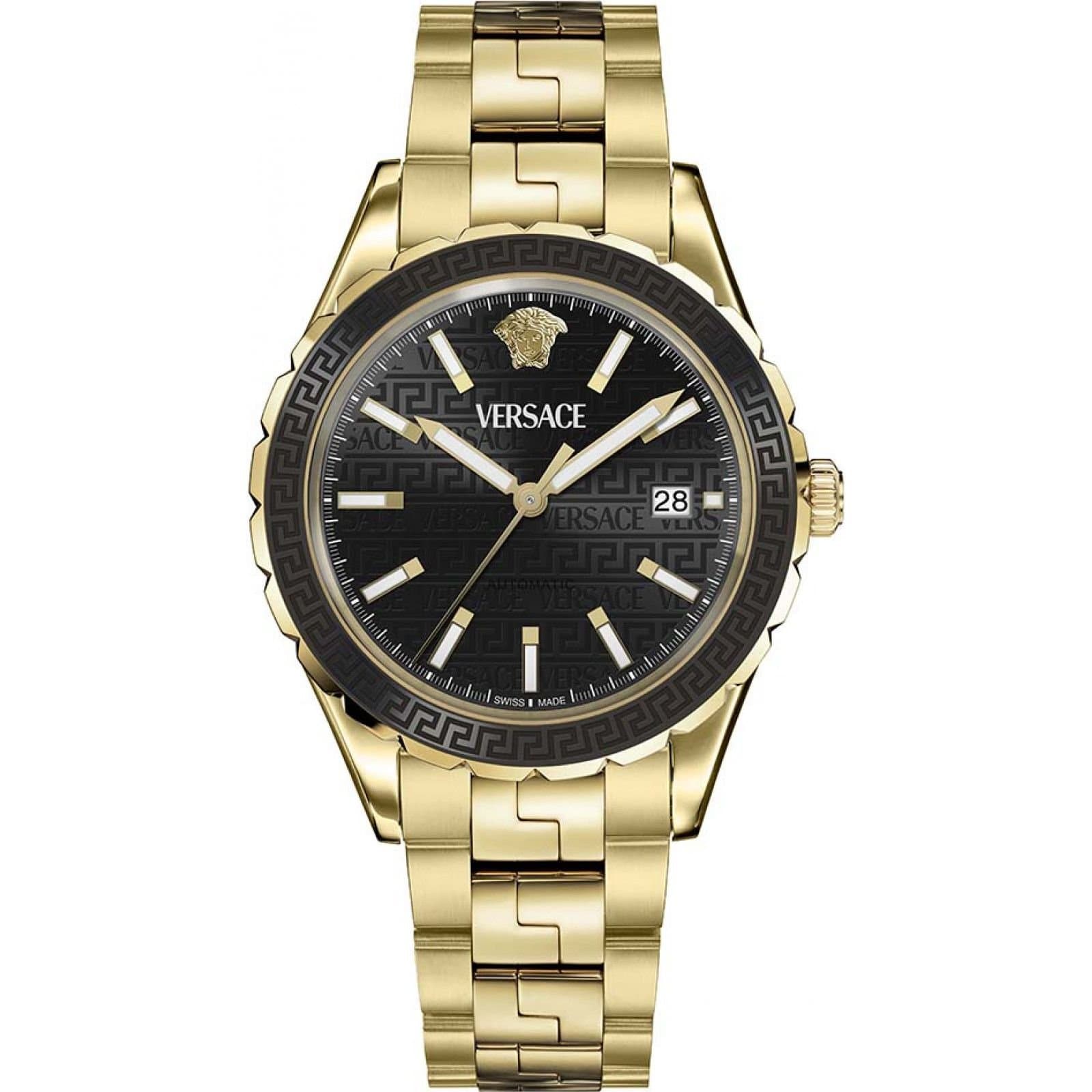Versace Versace Men's VEQCA0624 Hellenyium 42mm Automatic Watch in Gold