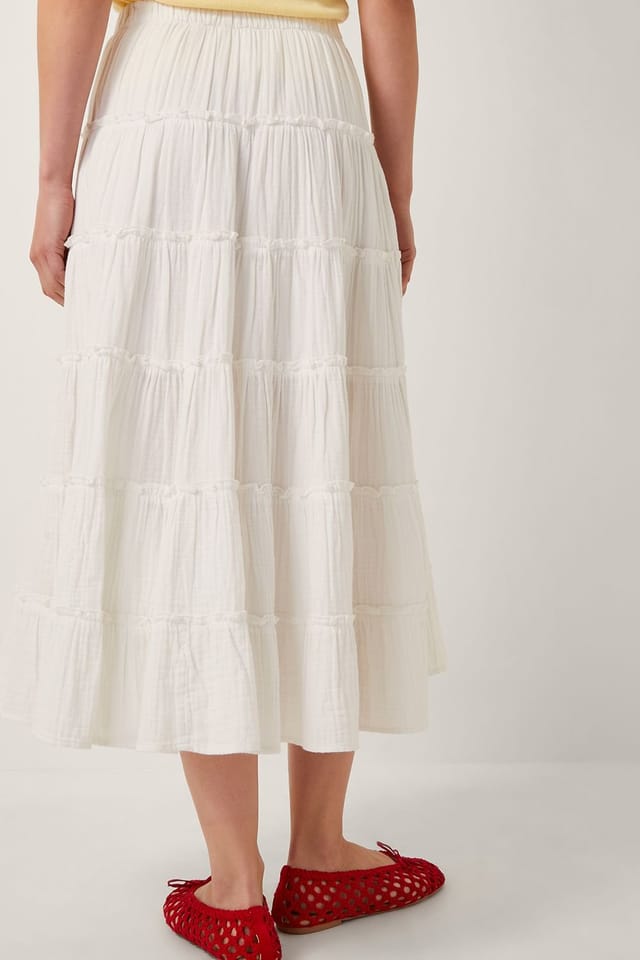 Monsoon Monsoon Women's Ginny Tiered Maxi Skirt Ivory - 2