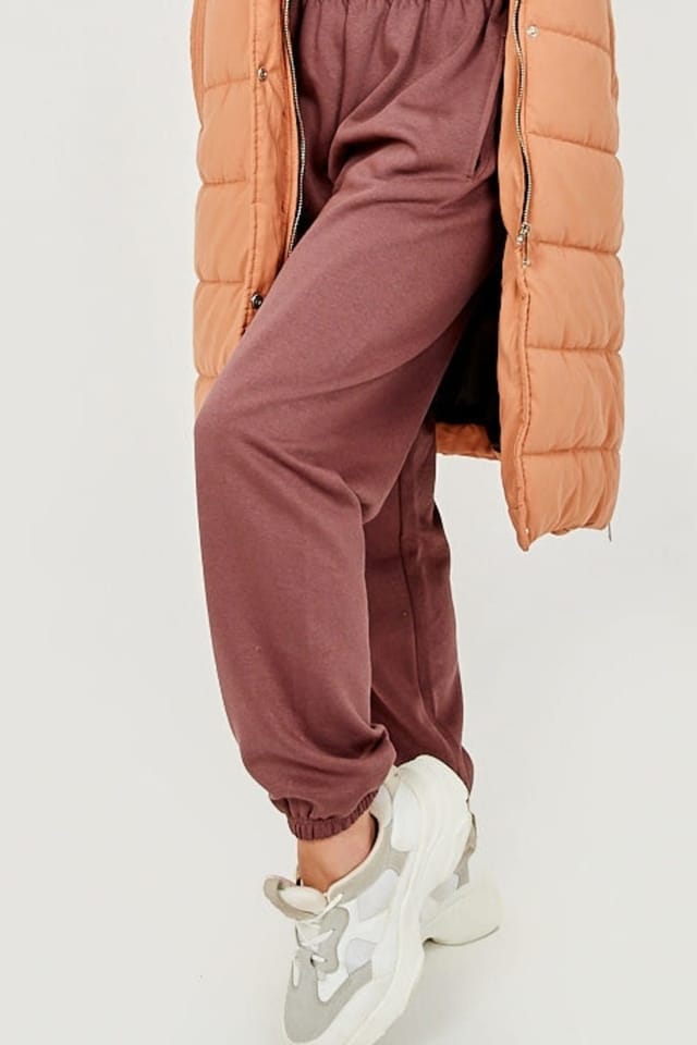 STYLEWISE STYLEWISE Women's Padded Zip-Up - Longline - Hooded Gilet in Camel - 3