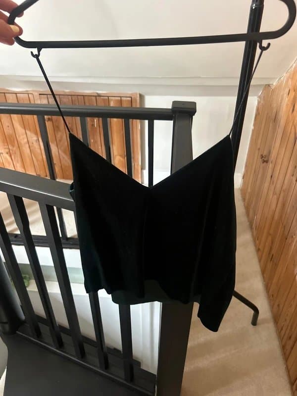 Bershka Dark green velvet cami