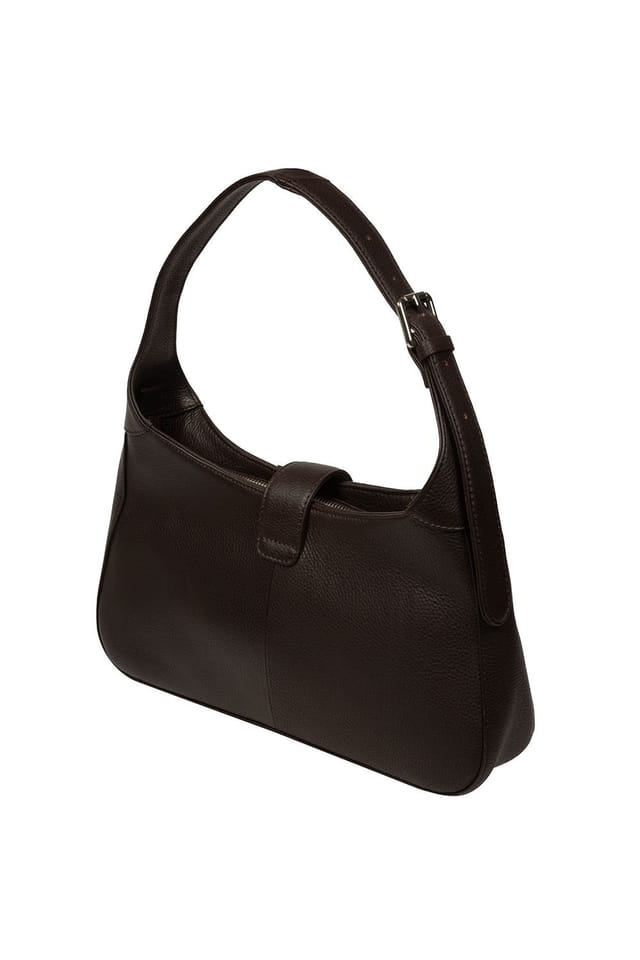 Pure Luxuries London Pure Luxuries London Women's 'Suki' Leather Evening Bag in Dark Brown - 2