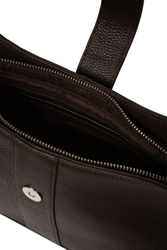 Pure Luxuries London Pure Luxuries London Women's 'Suki' Leather Evening Bag in Dark Brown - 3